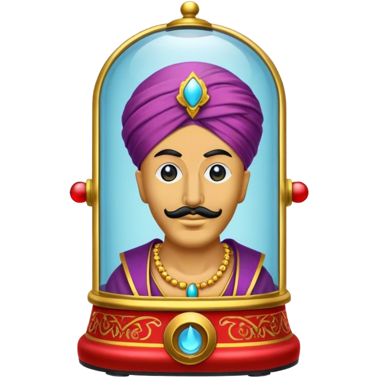 Realistic Zoltar Machine with turban emoji
