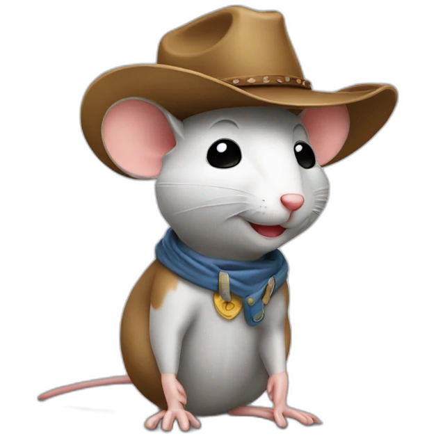 Mouse with a cowboy hat  emoji