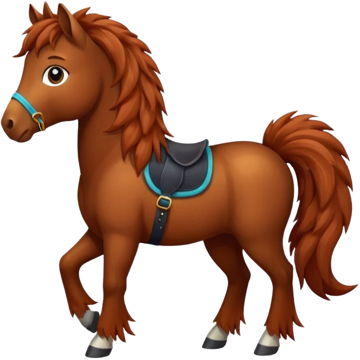 the cartoon horse should be more cartoon emoji