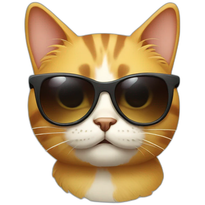 Cat with sun glasses emoji