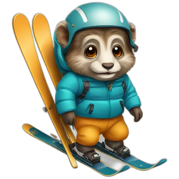 marmotte en ski emoji