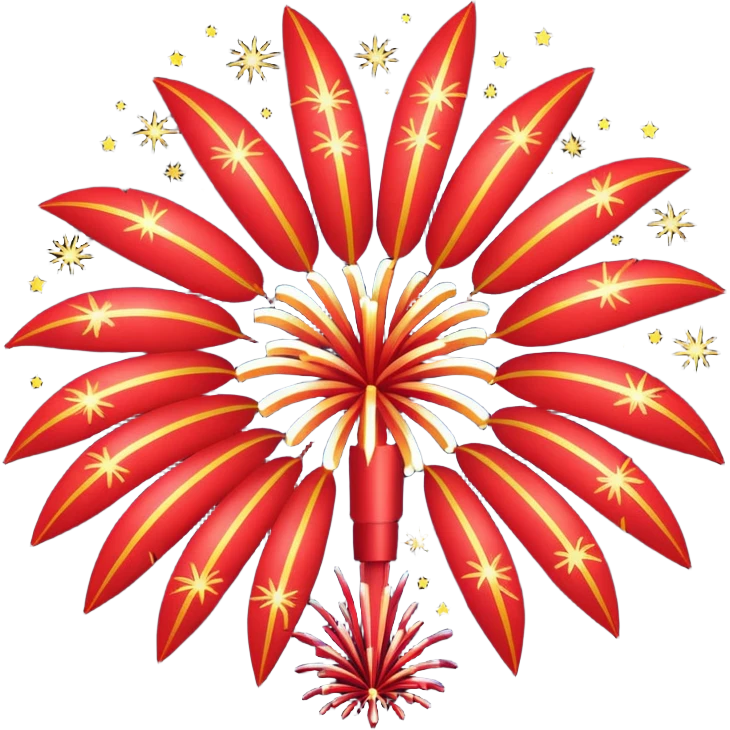 red fireworks emoji
