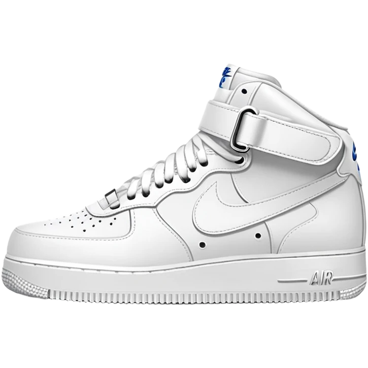 Two white Nike Air Force 1 sneakers facing each other emoji