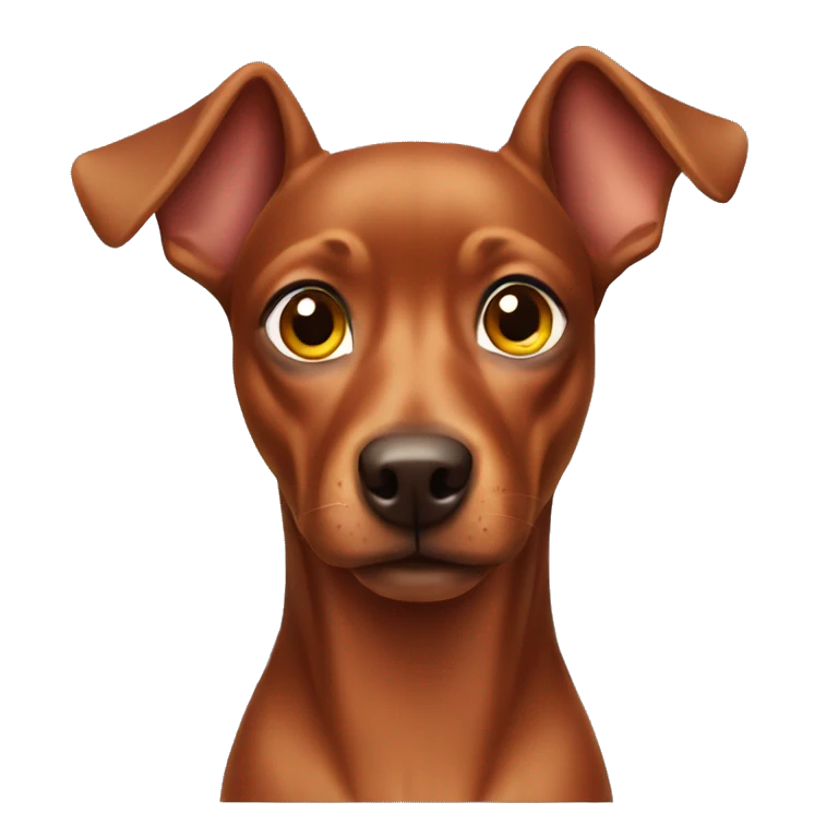Brown Pinscher with short tale emoji