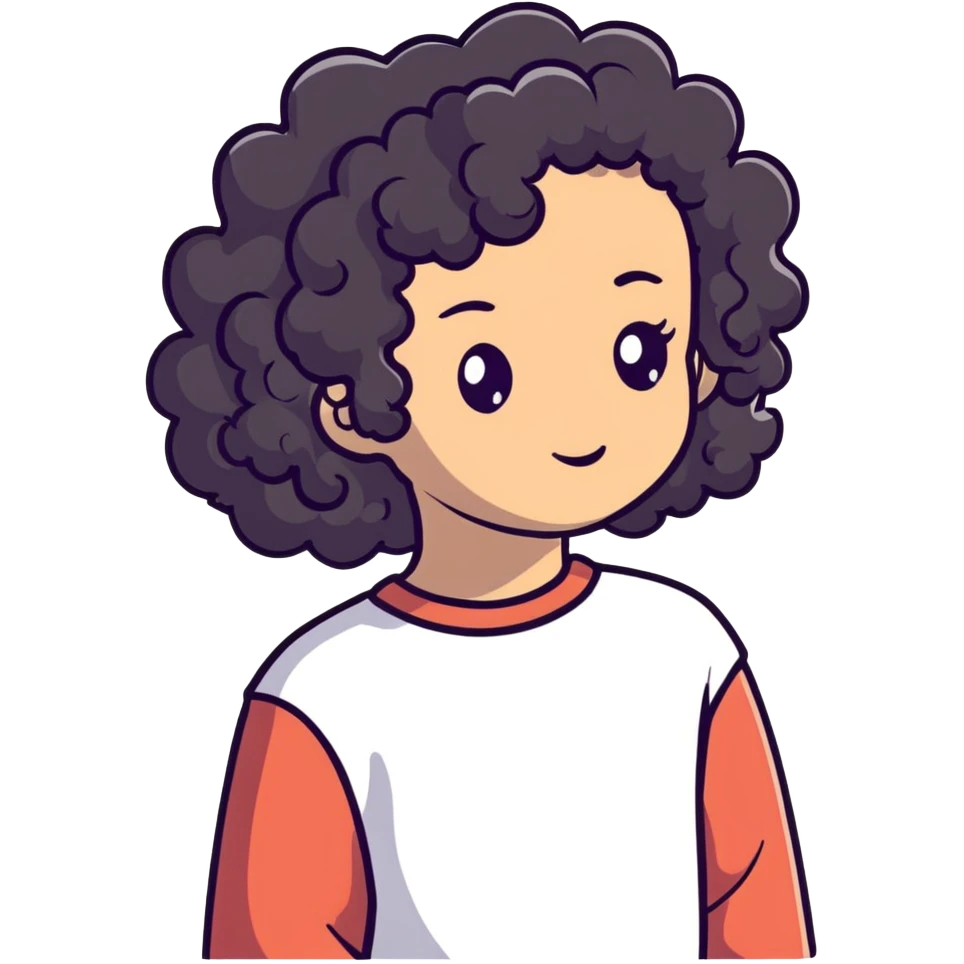 pretty black girl with curly hair emoji