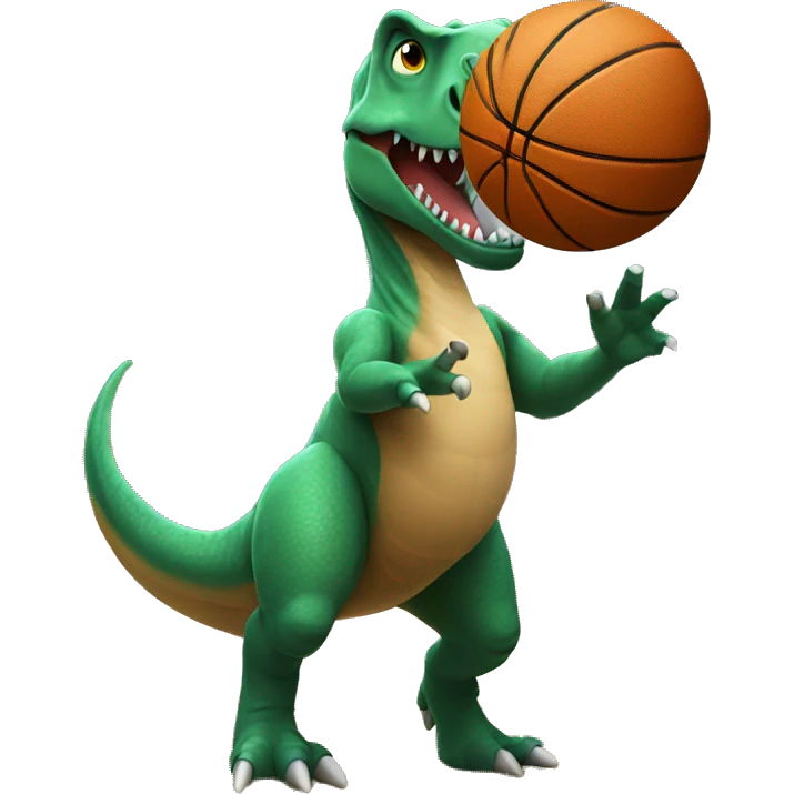 Dinosaur playing basketball  emoji