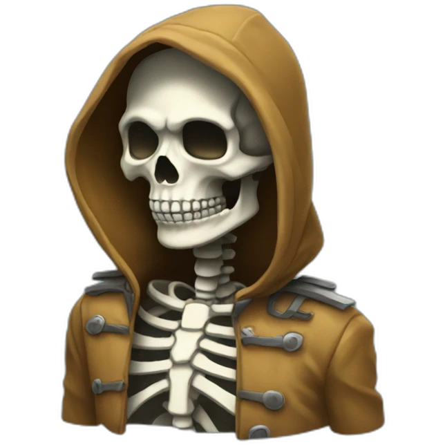 Skeleton hood emoji