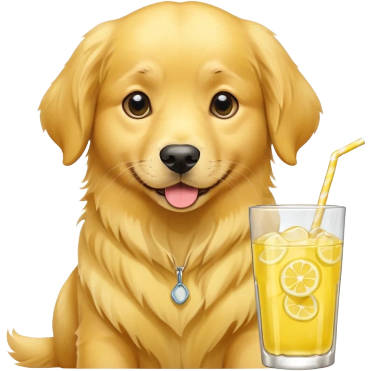 собака с лимонадом  emoji