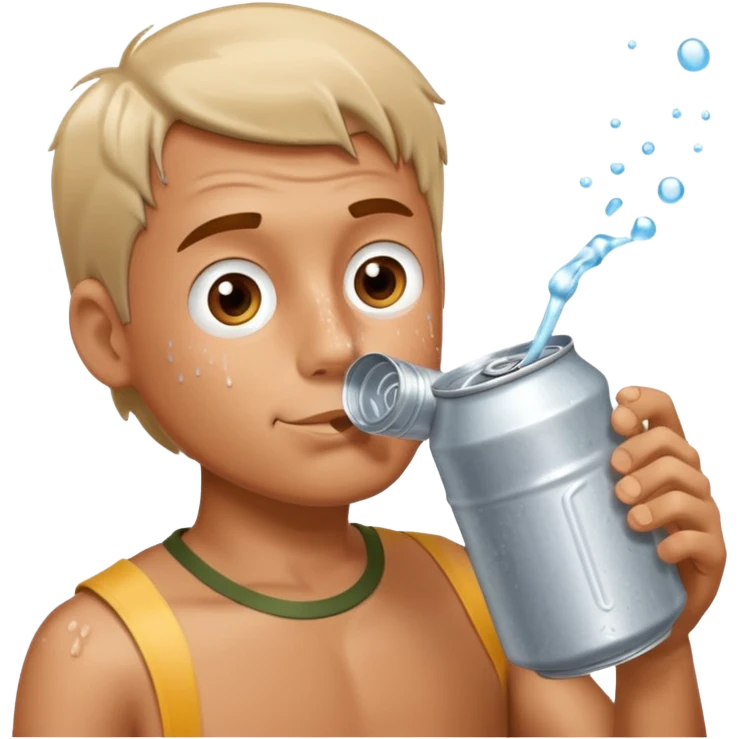 man drining alcohol can emoji