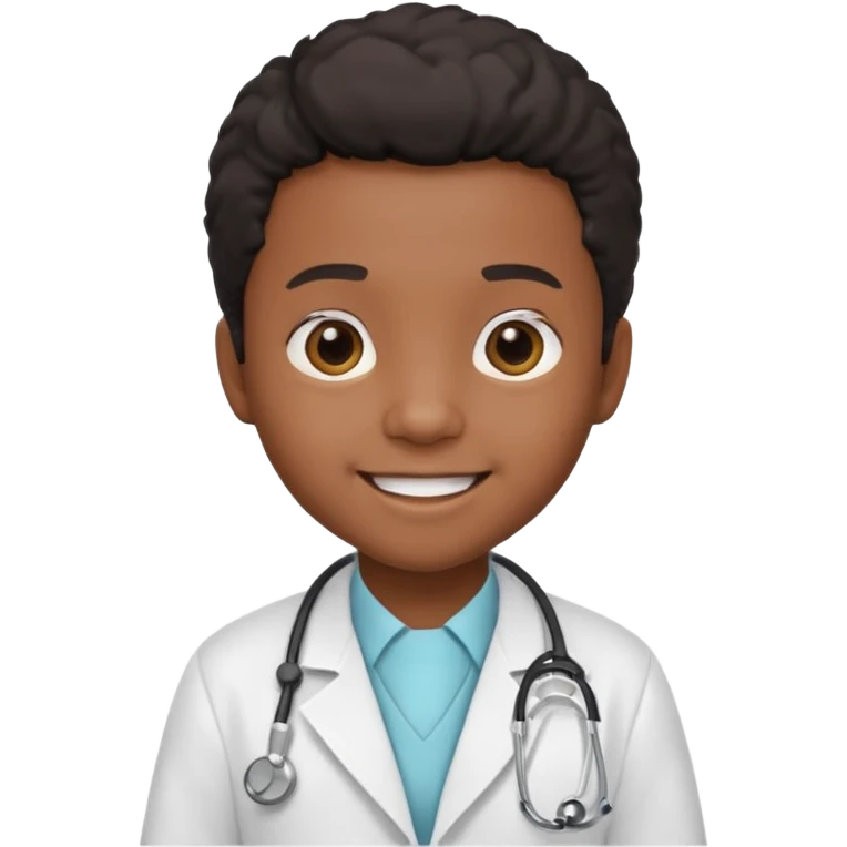black child doctor emoji
