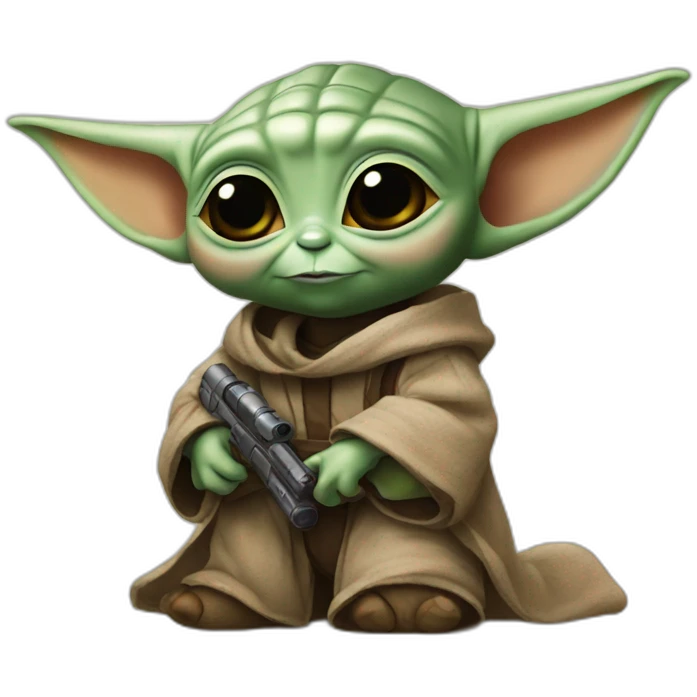Baby yoda and the Mandalorian emoji