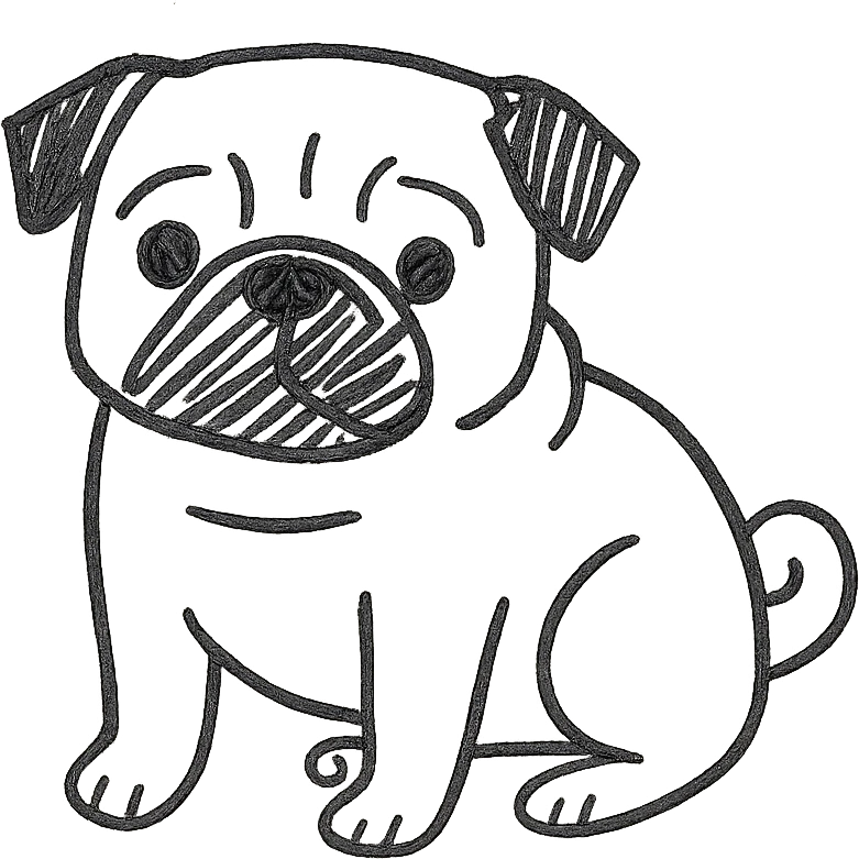 cute pug emoji