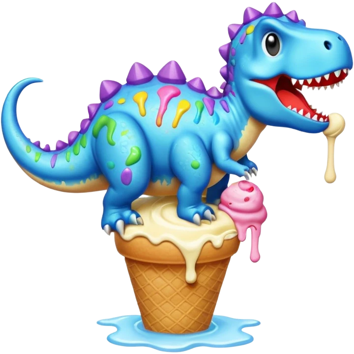 dinosaur made out of ice cream emoji