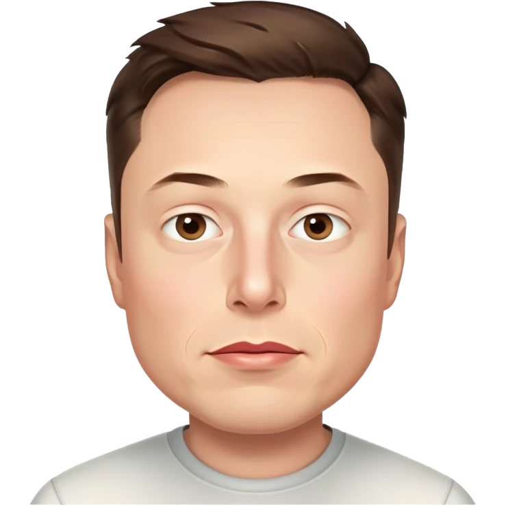 Elon Musk simple face emoji