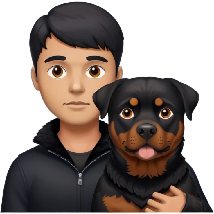 Man’s body Rottweiler head emoji