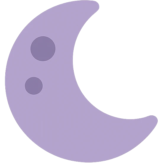 A dull purple moon emoji