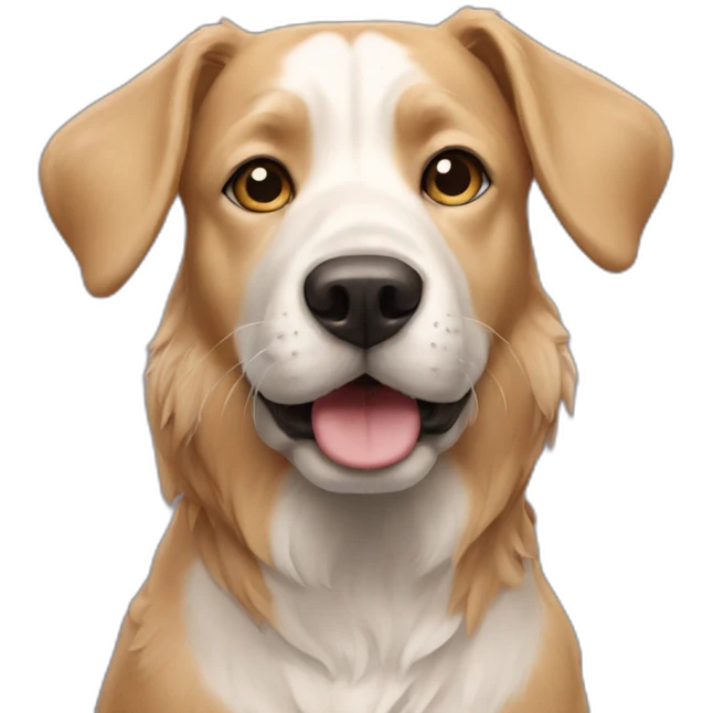 Chat sur un chien emoji