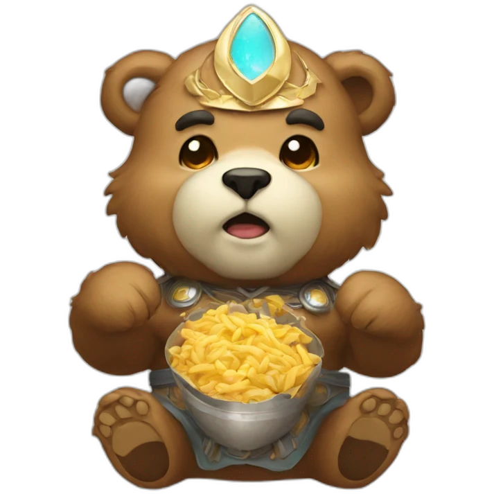 Hungry Heavenly bear of power emoji