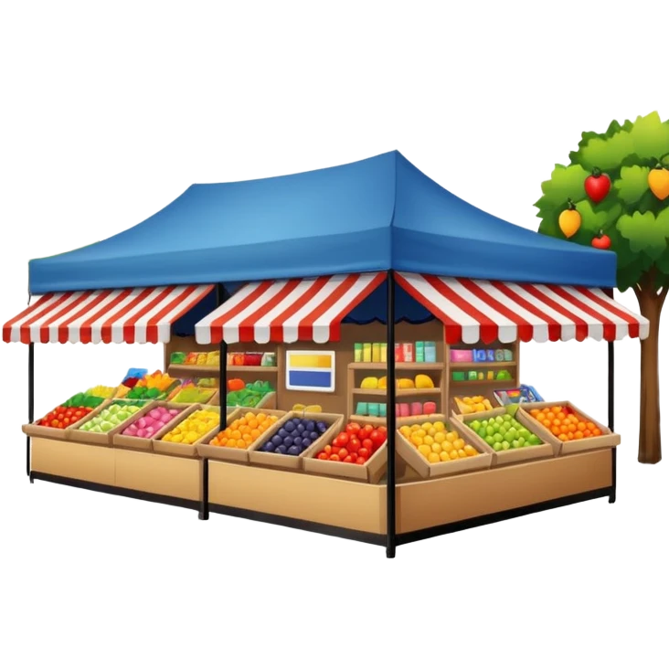 Outdoor pop-up market emoji
