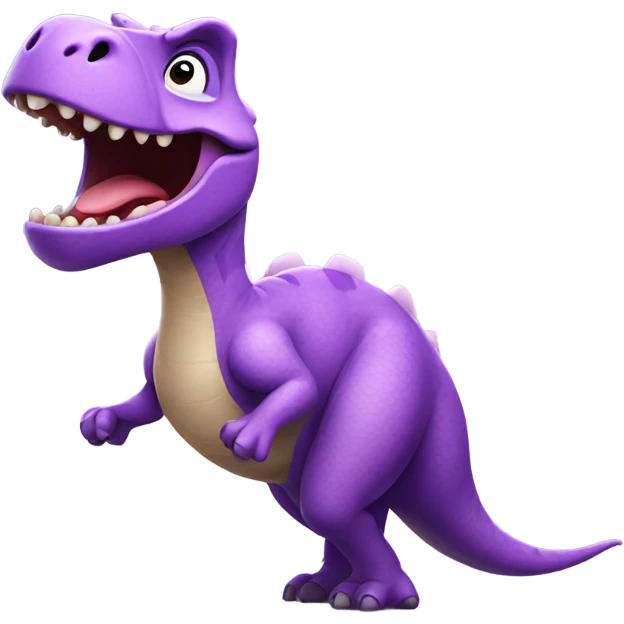 purple dinosaur dancing  emoji