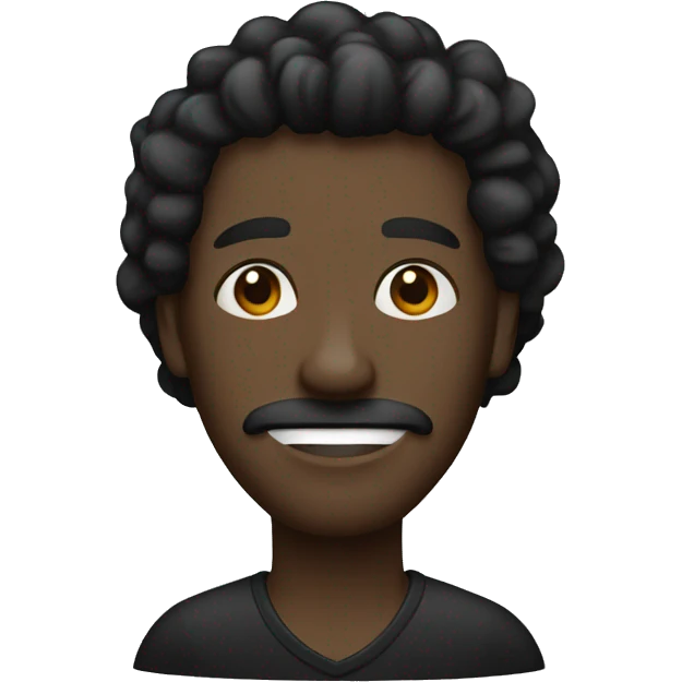 Hombre negro con rodete  emoji