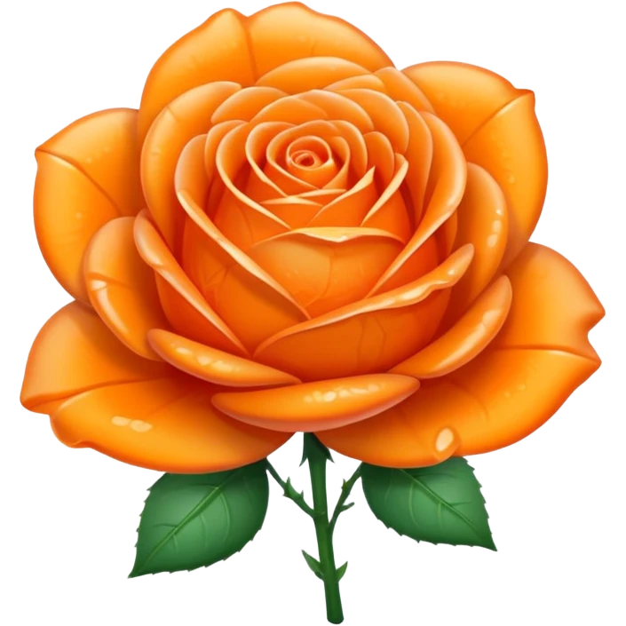 Ice rose orange emoji