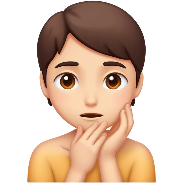 emotional and loving but shy emoji