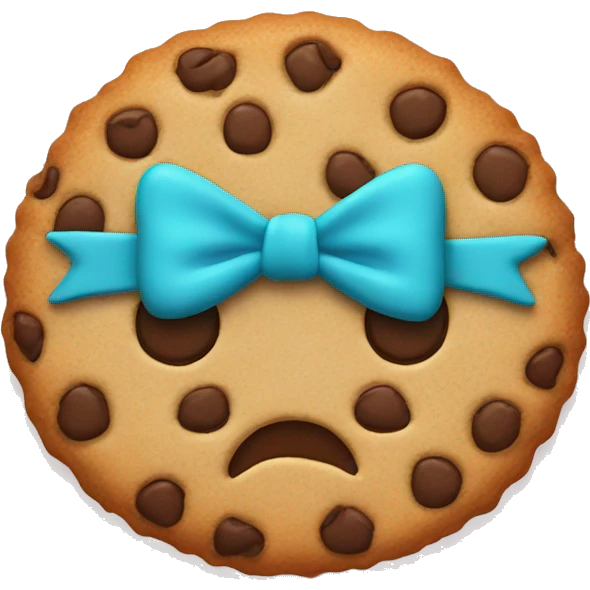 Cookie with bow emoji