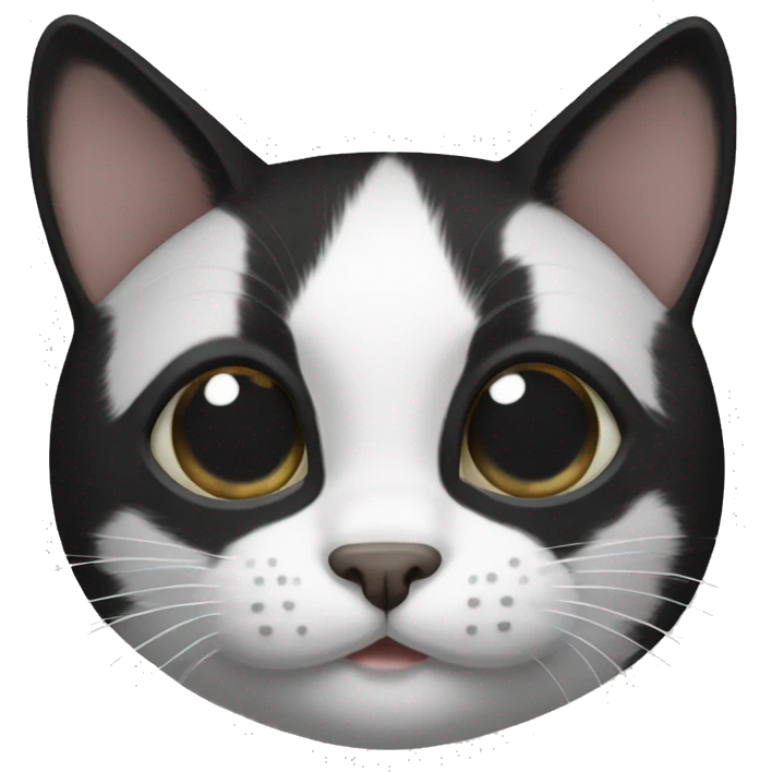 Black and white cat emoji