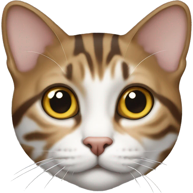 Brown and white tabby laying  emoji