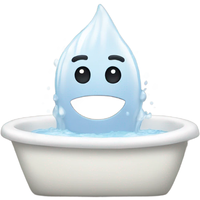 head coming out of a bath emoji