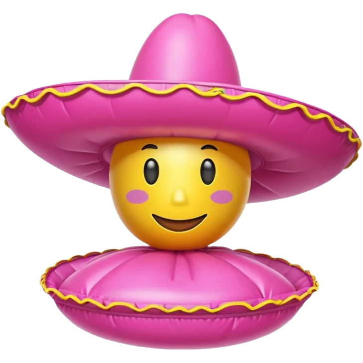 jeff koons pink spam sombrero inflatable sculpture  emoji