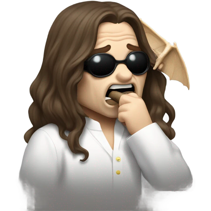 ozzy osbourne biting a bat emoji