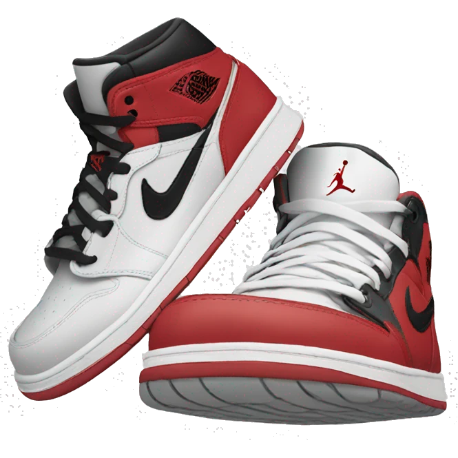 Jordan sneakers and textbook emoji
