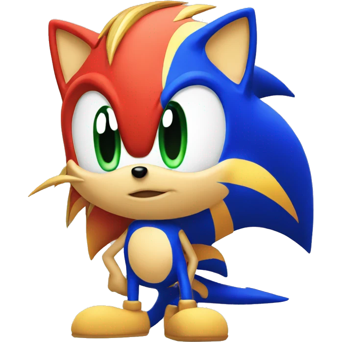 A sonic with a tail emoji