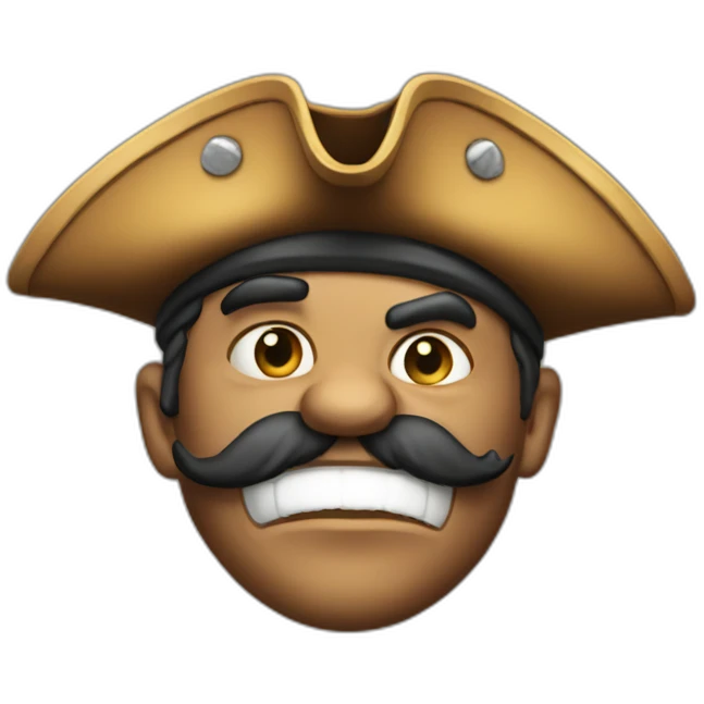 Gros chat pirate emoji