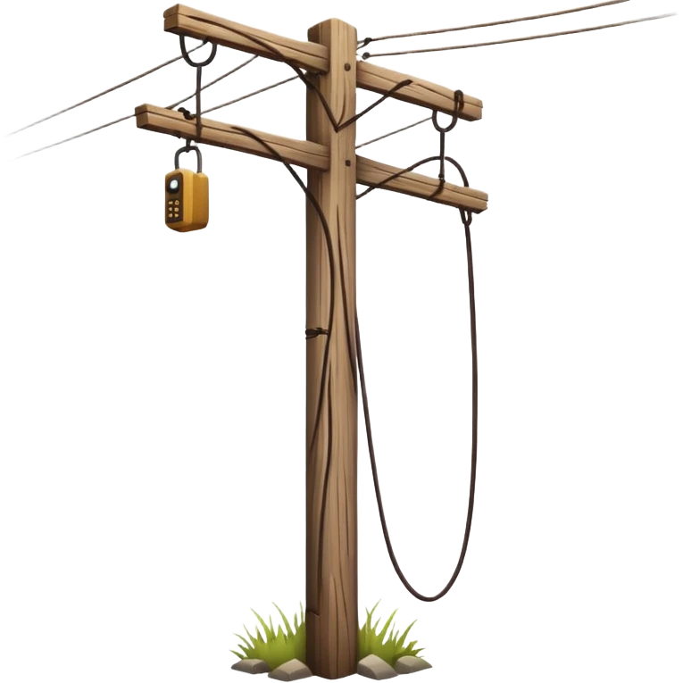 A telephone pole. emoji