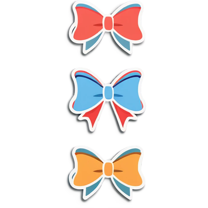 4 bow's in a single line
 emoji