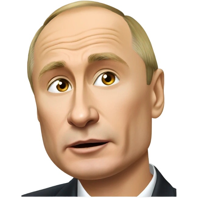 Vladimir Putin putting on makeup emoji