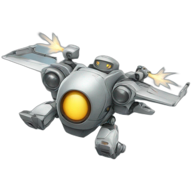 flying combat a robot emoji