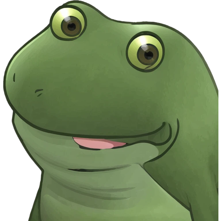 sun with rays, cheerful face, daylight emoji, green bufo frog meme style, no text emoji