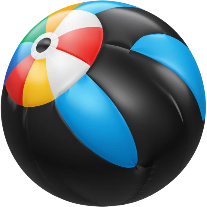 black beach ball emoji