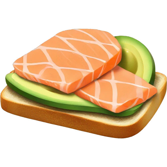 toast with salmon and avocado emoji