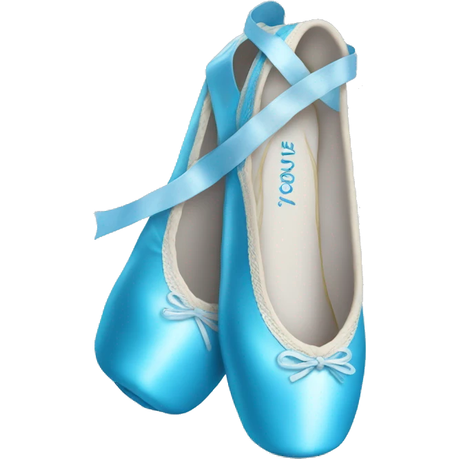 blue ballet pointe shoes emoji