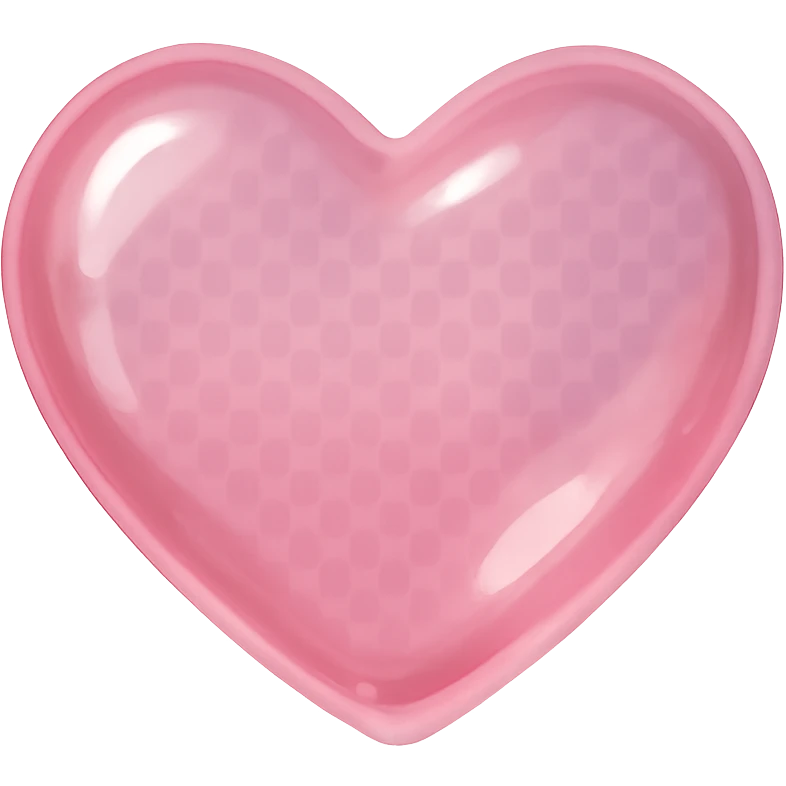 heart with a translucent jelly look, digital illustration, no background emoji