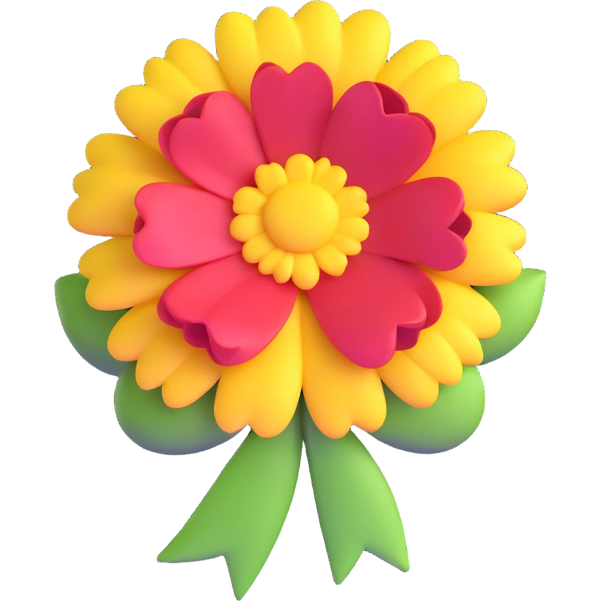 flower with a bow emoji