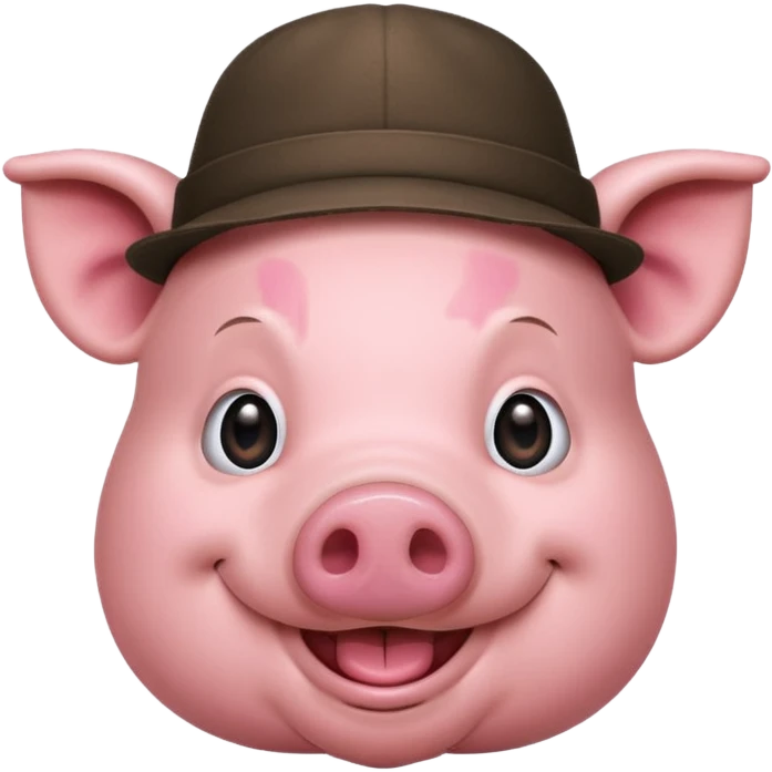 pig wear hat emoji
