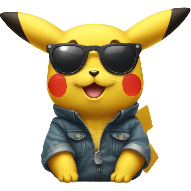 Pikachu wearing sunglasses emoji