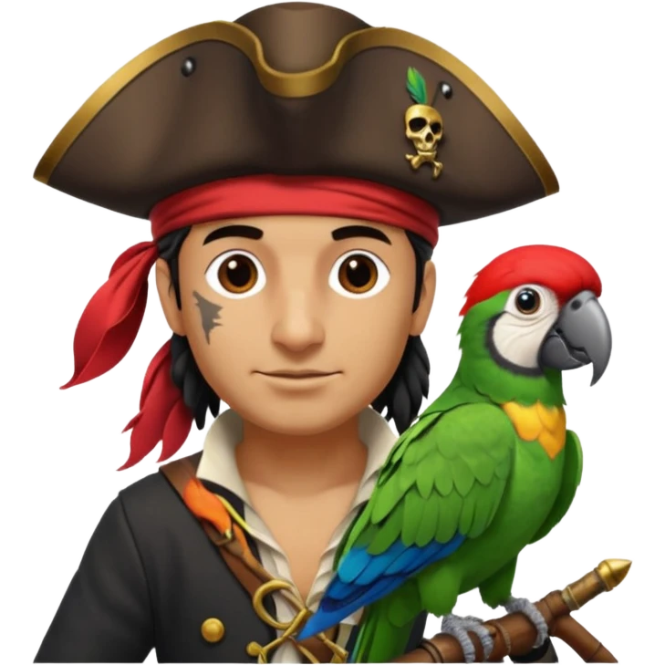 pirate and parrot emoji