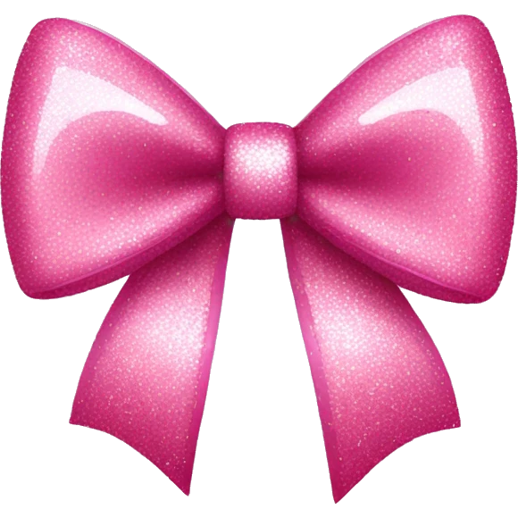 glittery pink bow emoji